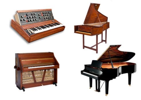 ساز های کلیدی یا شستی دار (Keyboard instruments):